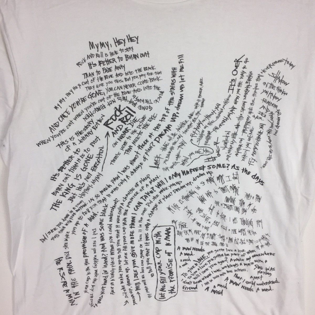 Number (N)ine VINTAGE NUMBER (N)INE For NEIL YOUNG MY MY HEY HEY T-SHIRT Size US M / EU 48-50 / 2 - 4 Thumbnail