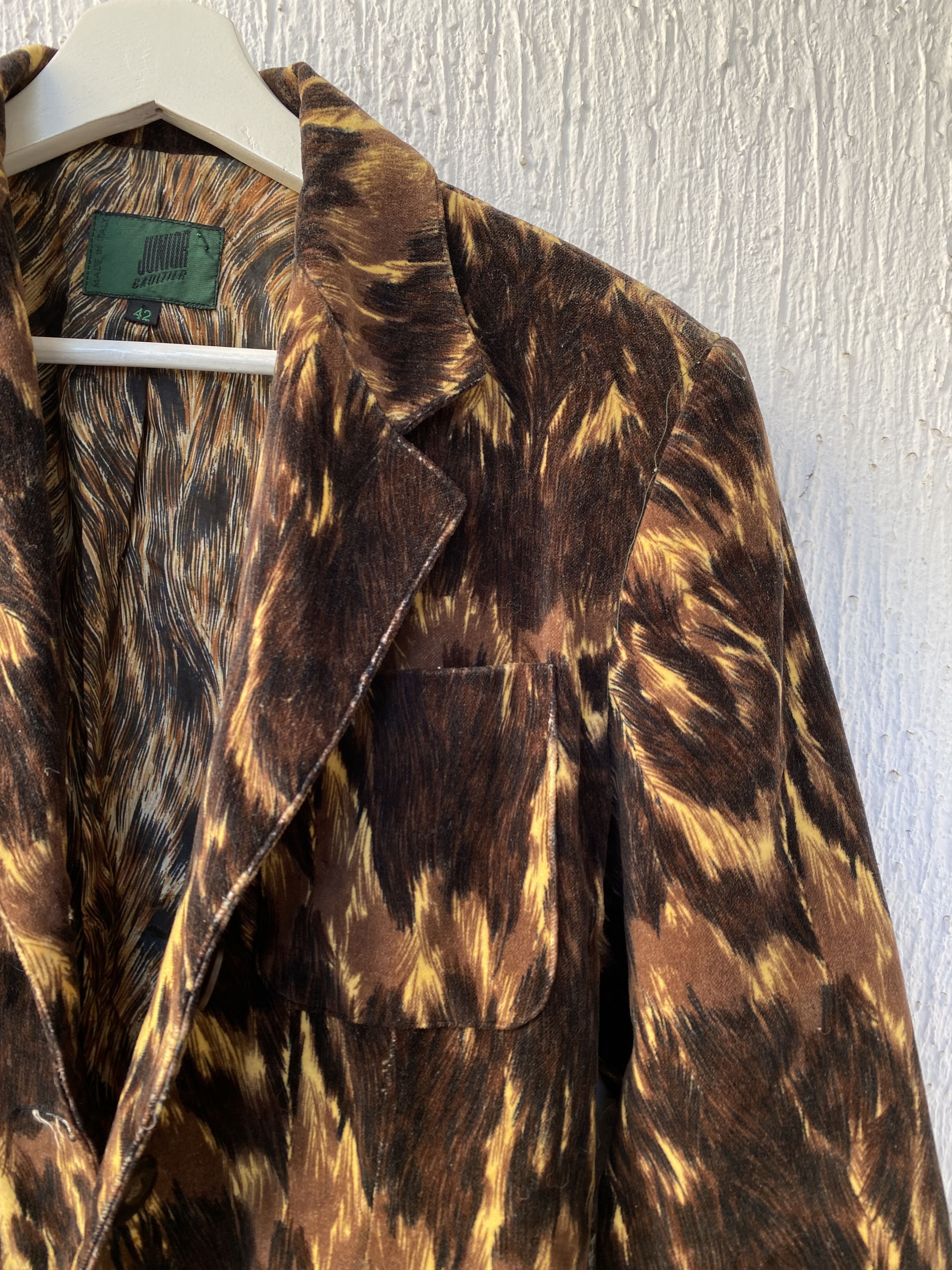 Jean Paul Gaultier printed velvet blazer Size US S / EU 44-46 / 1 - 3 Thumbnail
