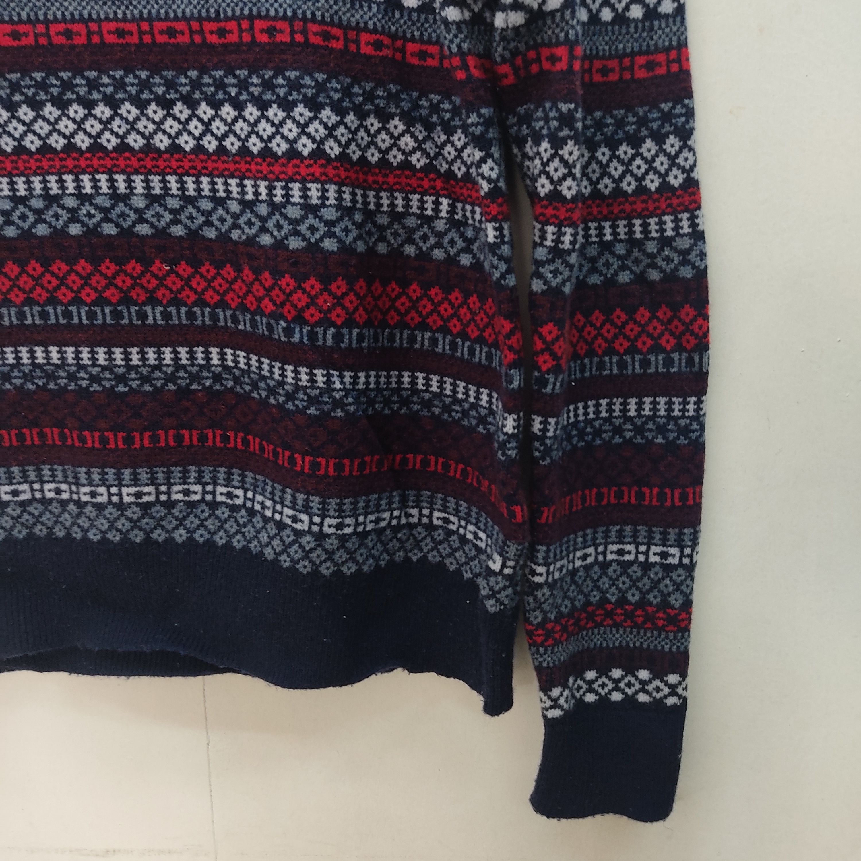 Gap × Japanese Brand Lambwool Gap Stripe Navajo Knitwear Jumper Size US M / EU 48-50 / 2 - 7 Thumbnail