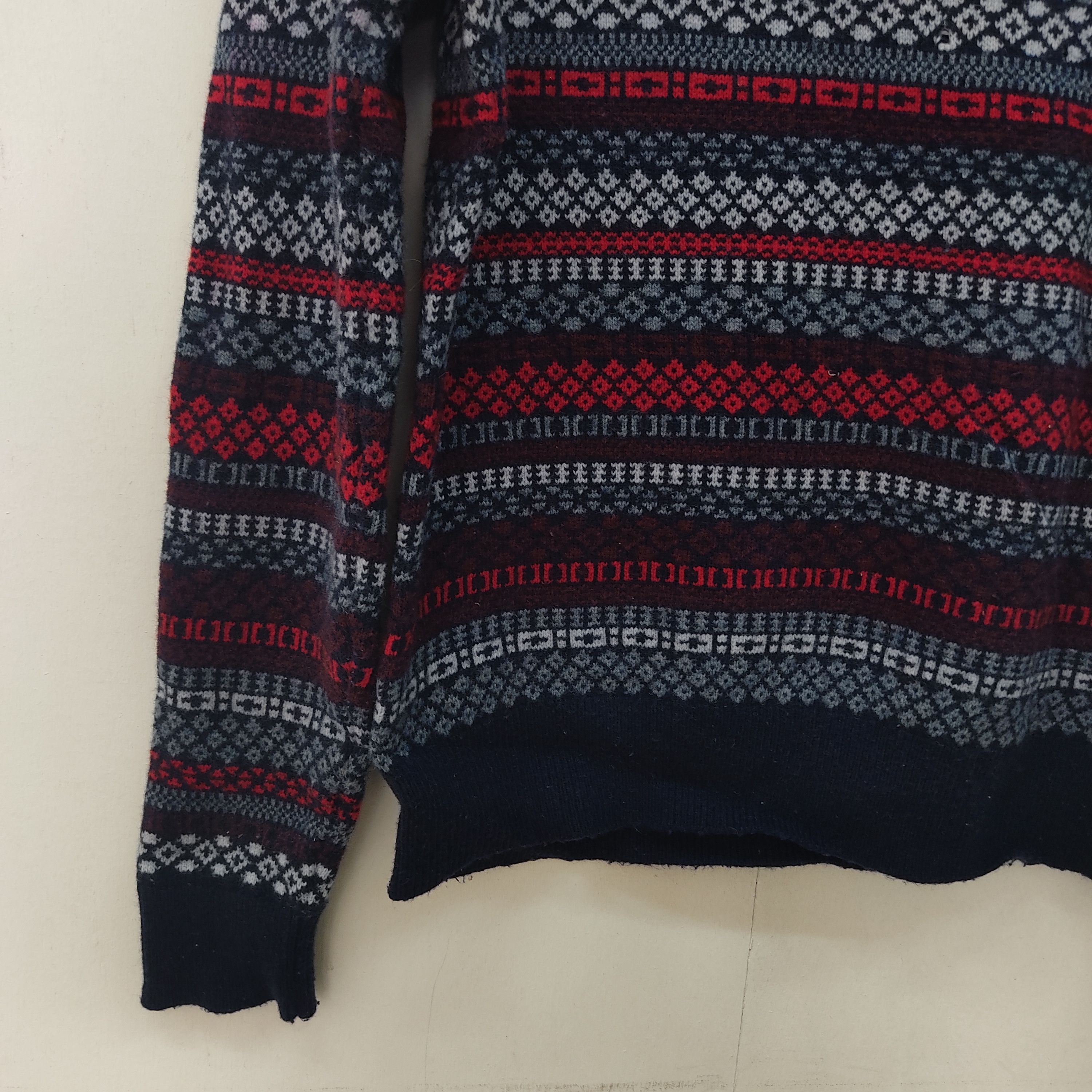 Gap × Japanese Brand Lambwool Gap Stripe Navajo Knitwear Jumper Size US M / EU 48-50 / 2 - 6 Thumbnail