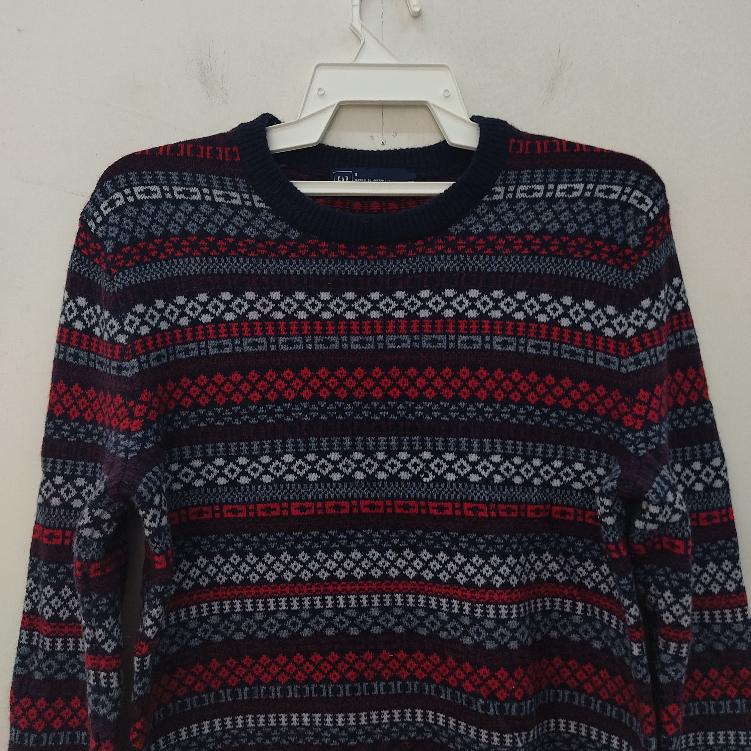 Gap × Japanese Brand Lambwool Gap Stripe Navajo Knitwear Jumper Size US M / EU 48-50 / 2 - 2 Thumbnail