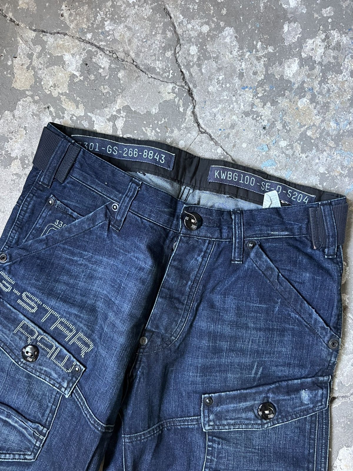G-Star Vintage G-Star Raw Jeans Cargo Blue Size US 30 / EU 46 - 5 Thumbnail