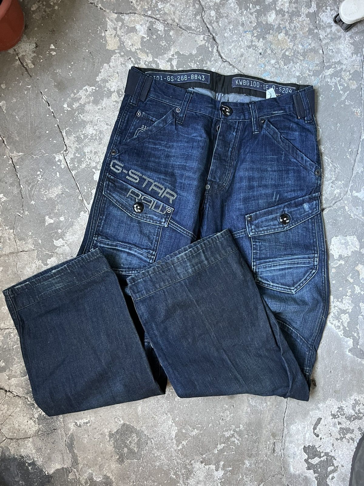 G-Star Vintage G-Star Raw Jeans Cargo Blue Size US 30 / EU 46 - 4 Thumbnail
