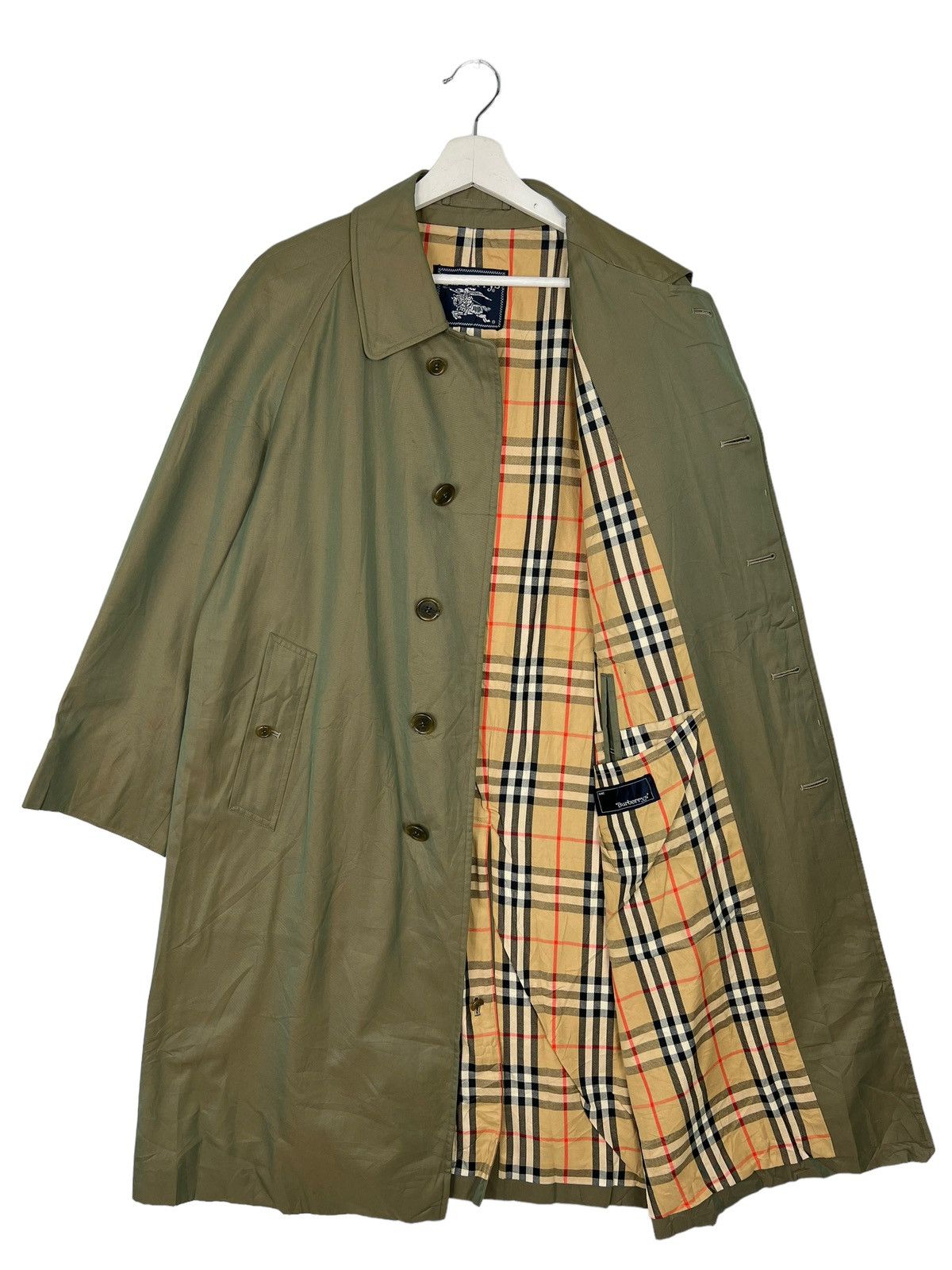 Burberry 💥 VINTAGE BURBERRYS NOVA CHECK LINING TRENCH COAT Size US M / EU 48-50 / 2 - 1 Thumbnail