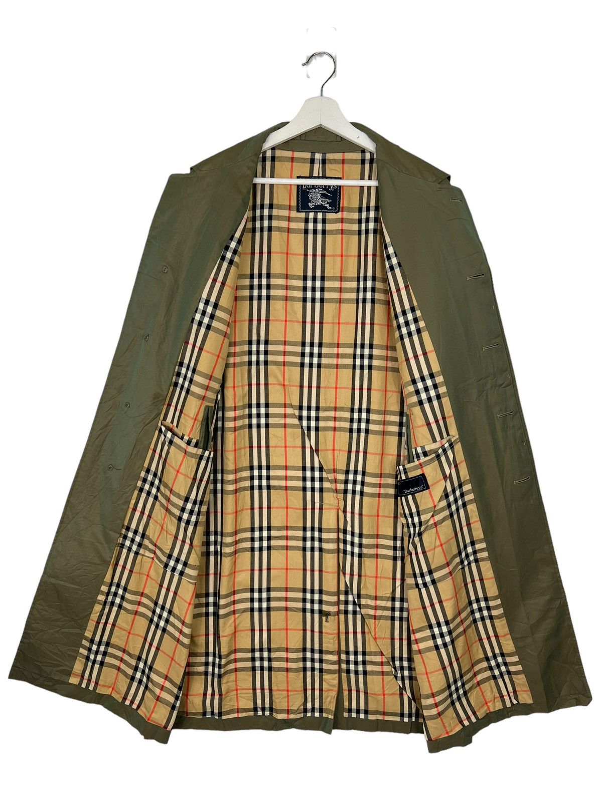 Burberry 💥 VINTAGE BURBERRYS NOVA CHECK LINING TRENCH COAT Size US M / EU 48-50 / 2 - 5 Thumbnail