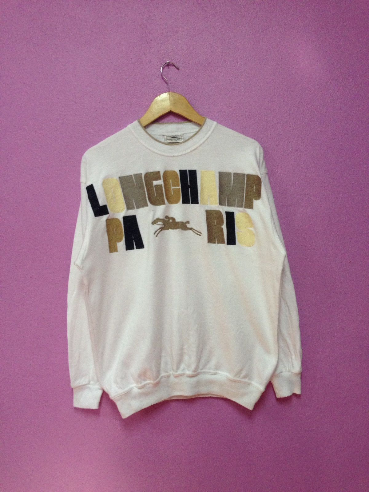 Longchamp Vintage 90's Longchamp Paris Sweatshirts Size US L / EU 52-54 / 3 - 1 Thumbnail