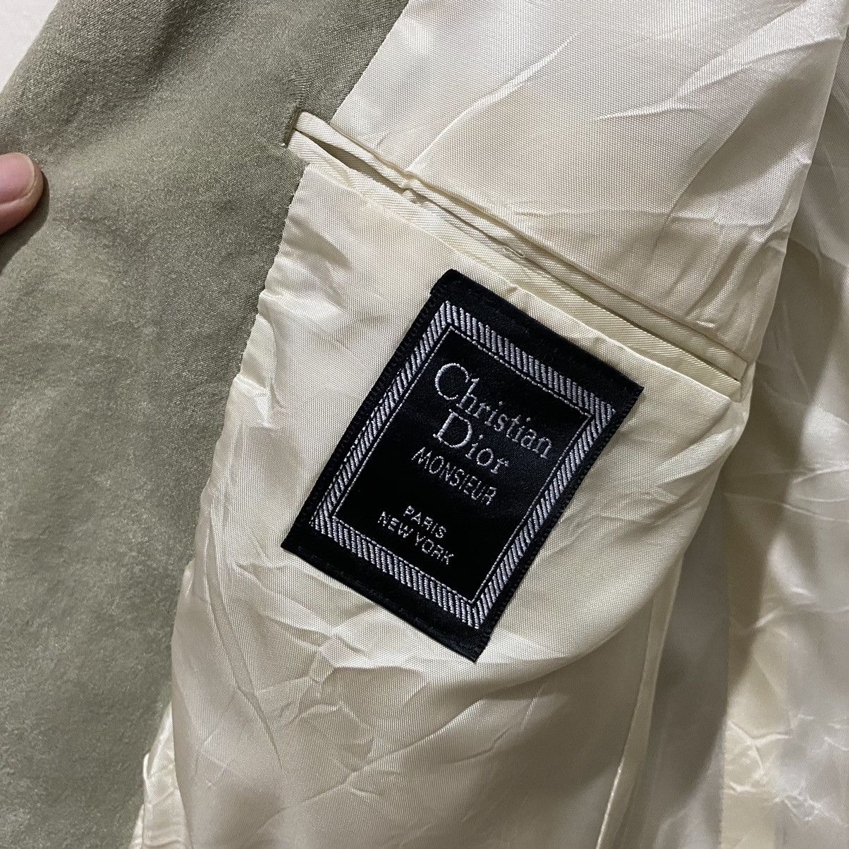 Christian Dior Monsieur Vintage Christian Dior Paris New York Coat Velvet made USA Size 40S - 9 Thumbnail