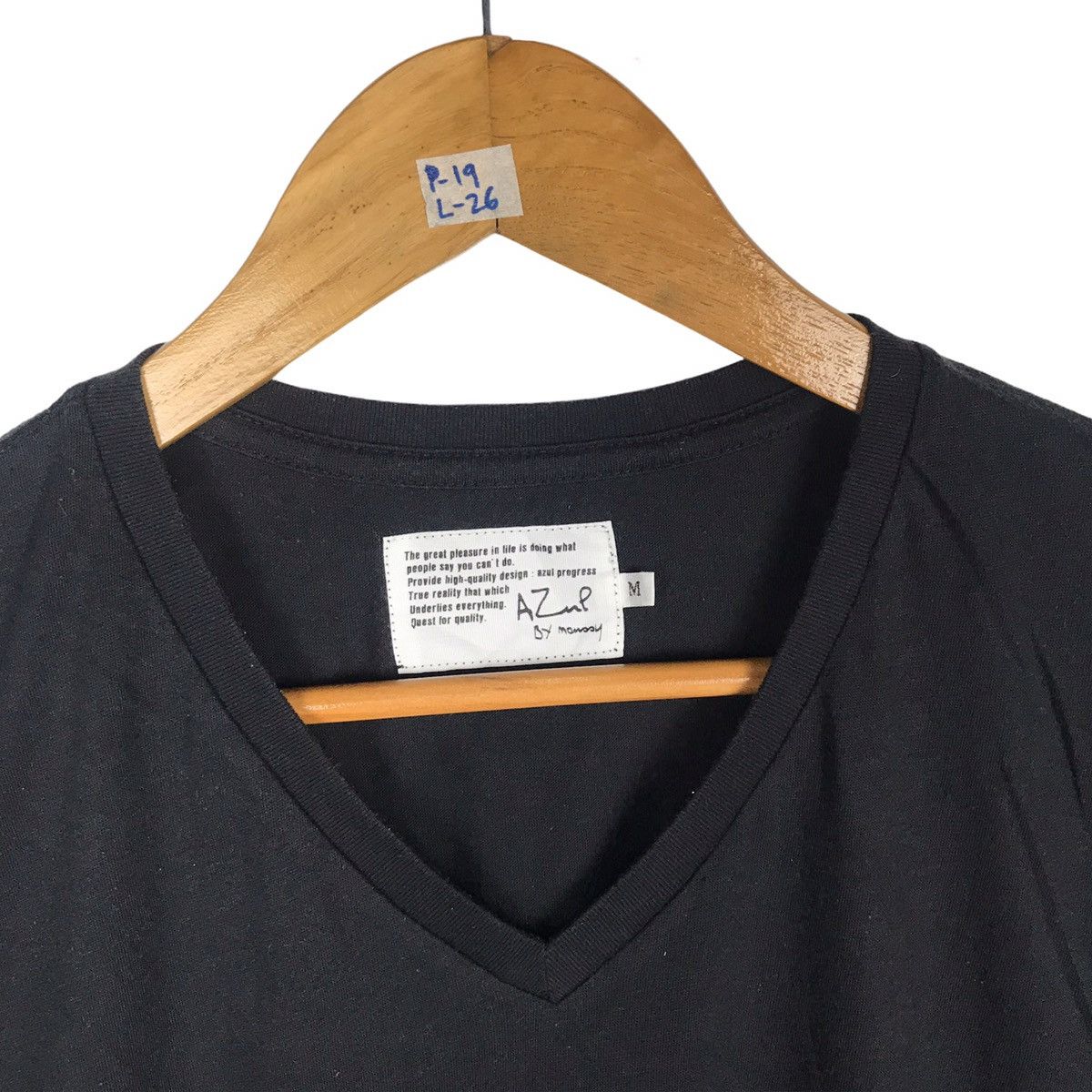 Japanese Brand Azul By Moussy V-neck Plain Tees Size US M / EU 48-50 / 2 - 3 Thumbnail