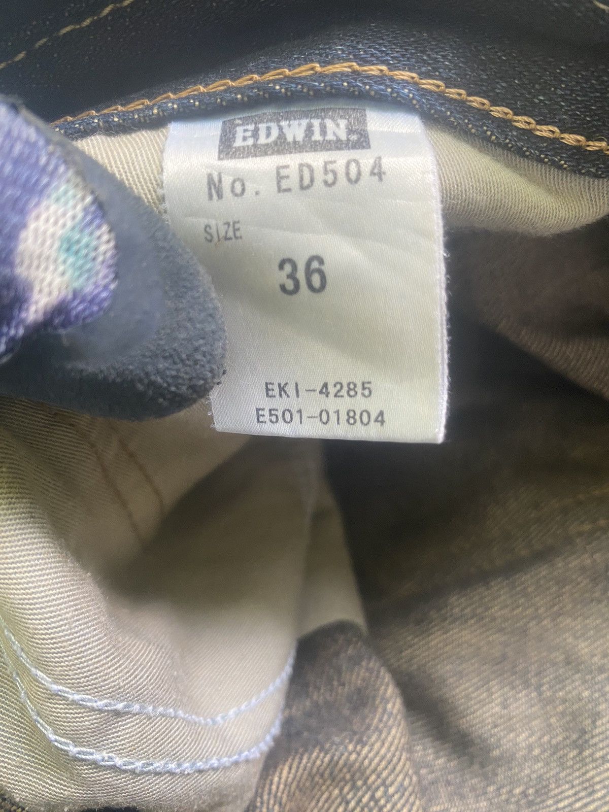 Edwin × Vintage VINTAGE EDWIN 504 DENIM PANTS Size US 36 / EU 52 - 7 Thumbnail