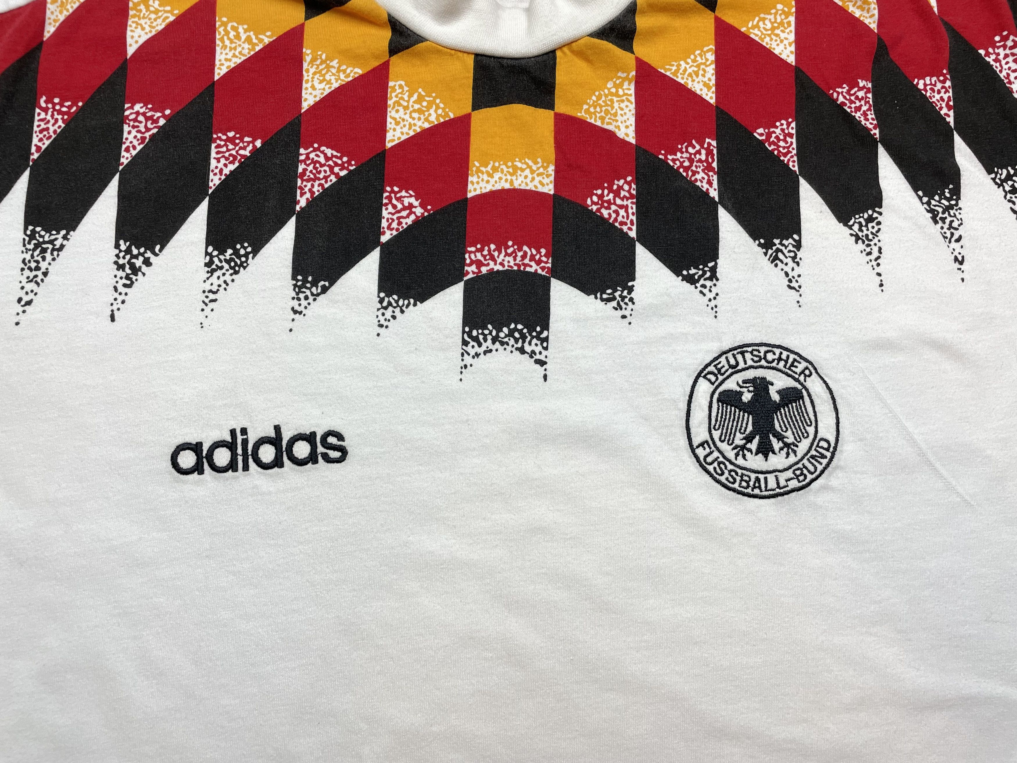 Adidas × Vintage Vintage 90's Germany Adidas Shirt Football Tee Train Hype Size US L / EU 52-54 / 3 - 3 Thumbnail