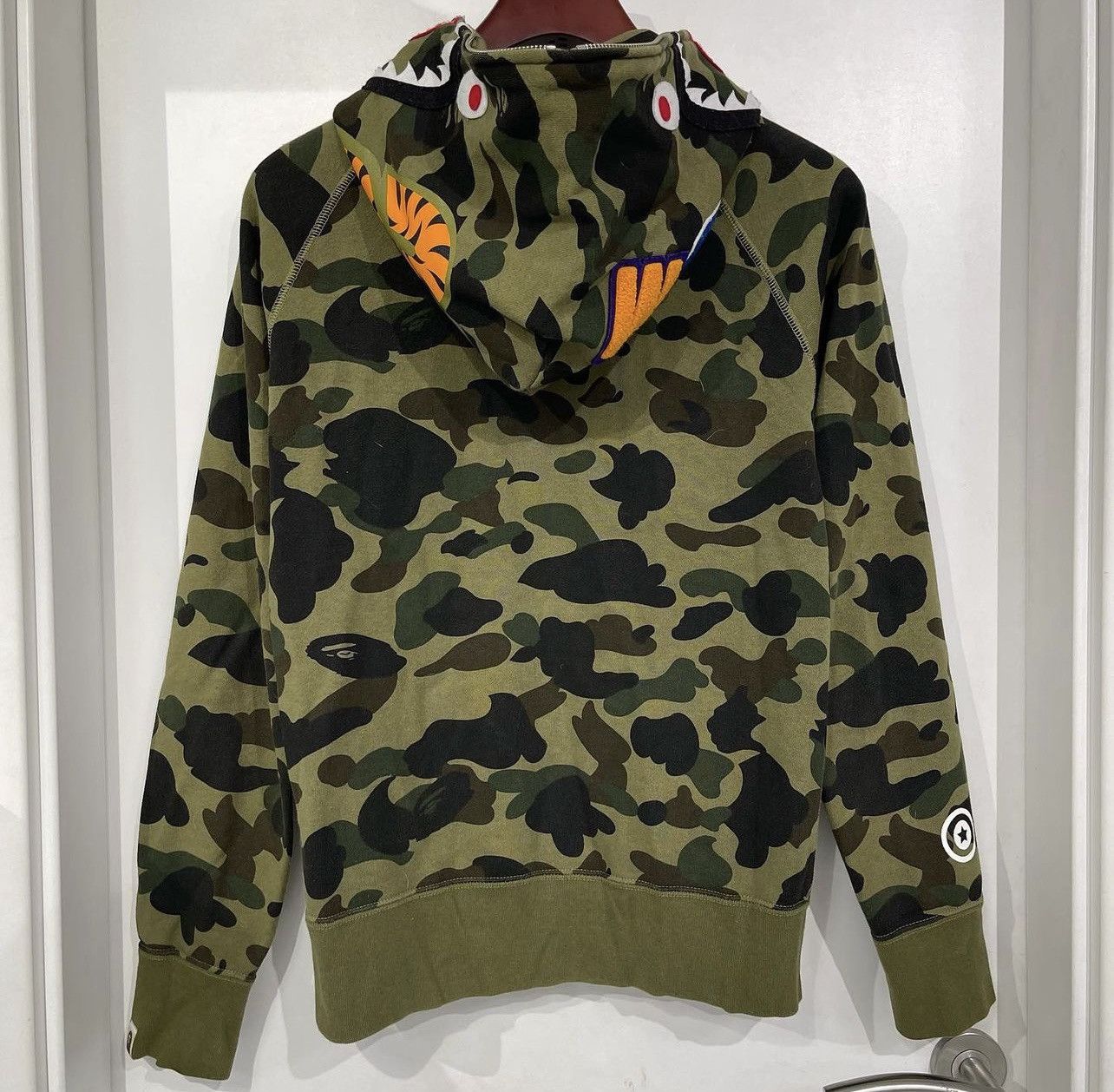 Bape Bape Shark Full ZIP Hoodie Camo Green Size US S / EU 44-46 / 1 - 2 Thumbnail