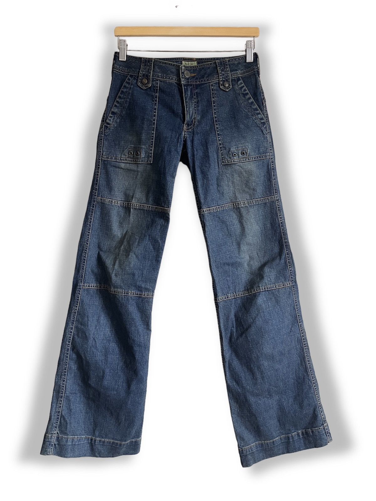 Vintage Flare Blue Flamingo Bush Pants Japan