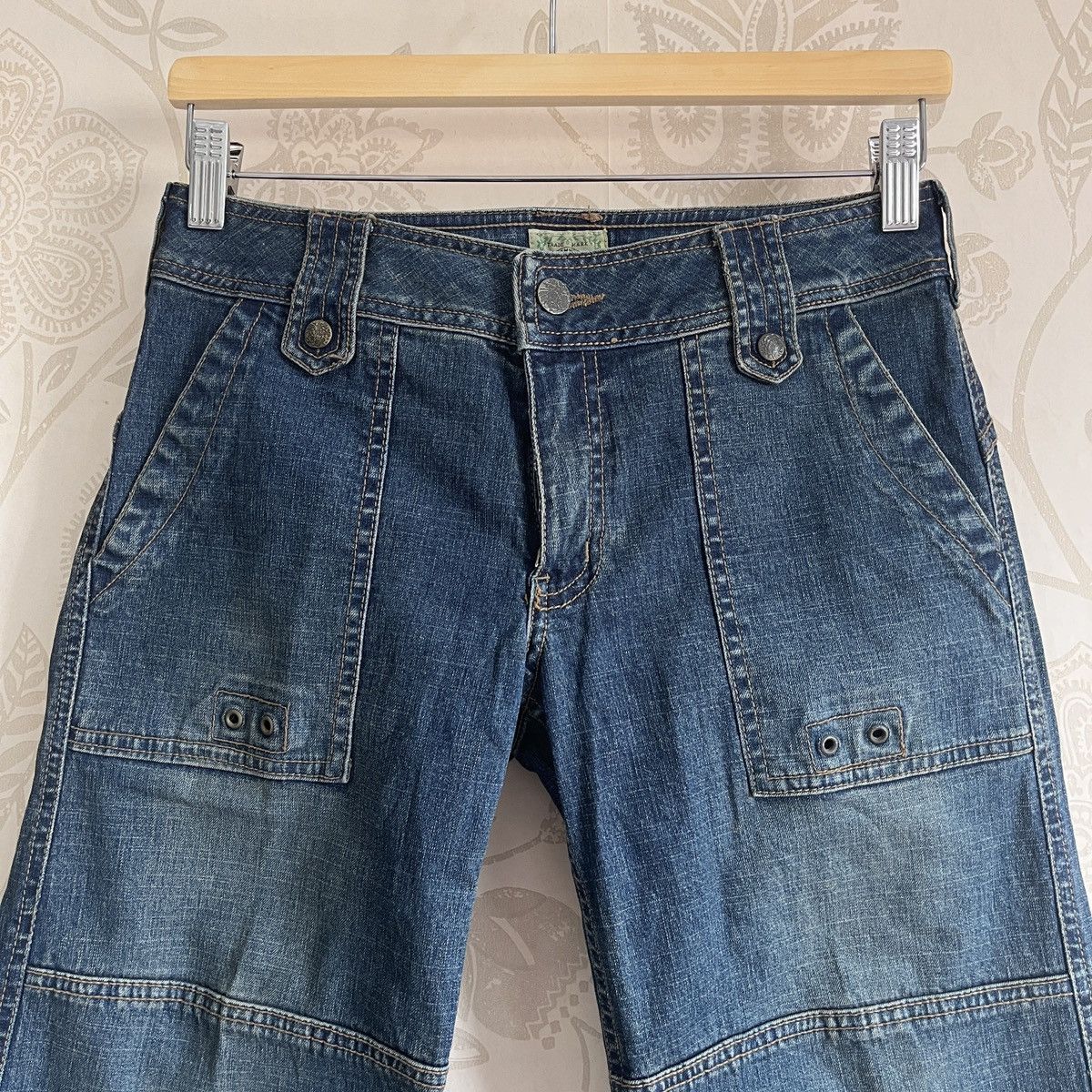 Japanese Brand × Vintage Vintage Flare Blue Flamingo Bush Pants Japan Size US 28 / EU 44 - 18 Thumbnail