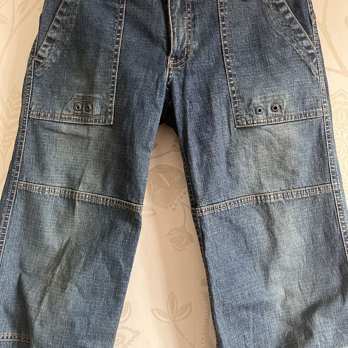 Japanese Brand × Vintage Vintage Flare Blue Flamingo Bush Pants Japan Size US 28 / EU 44 - 12 Thumbnail