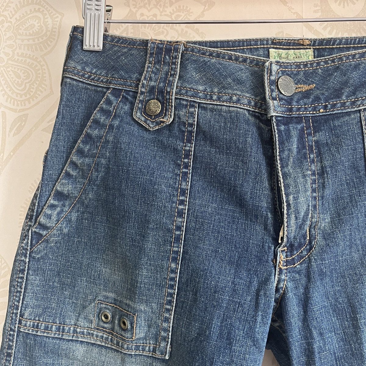 Japanese Brand × Vintage Vintage Flare Blue Flamingo Bush Pants Japan Size US 28 / EU 44 - 7 Thumbnail