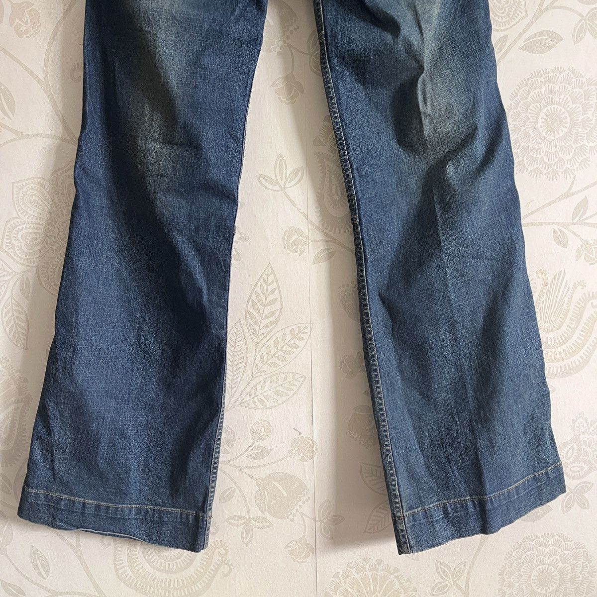 Japanese Brand × Vintage Vintage Flare Blue Flamingo Bush Pants Japan Size US 28 / EU 44 - 13 Thumbnail
