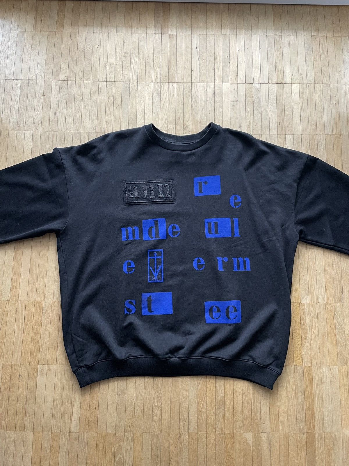 image of Ann Demeulemeester Heavy Oversized Sweater in Black, Men's (Size Medium)
