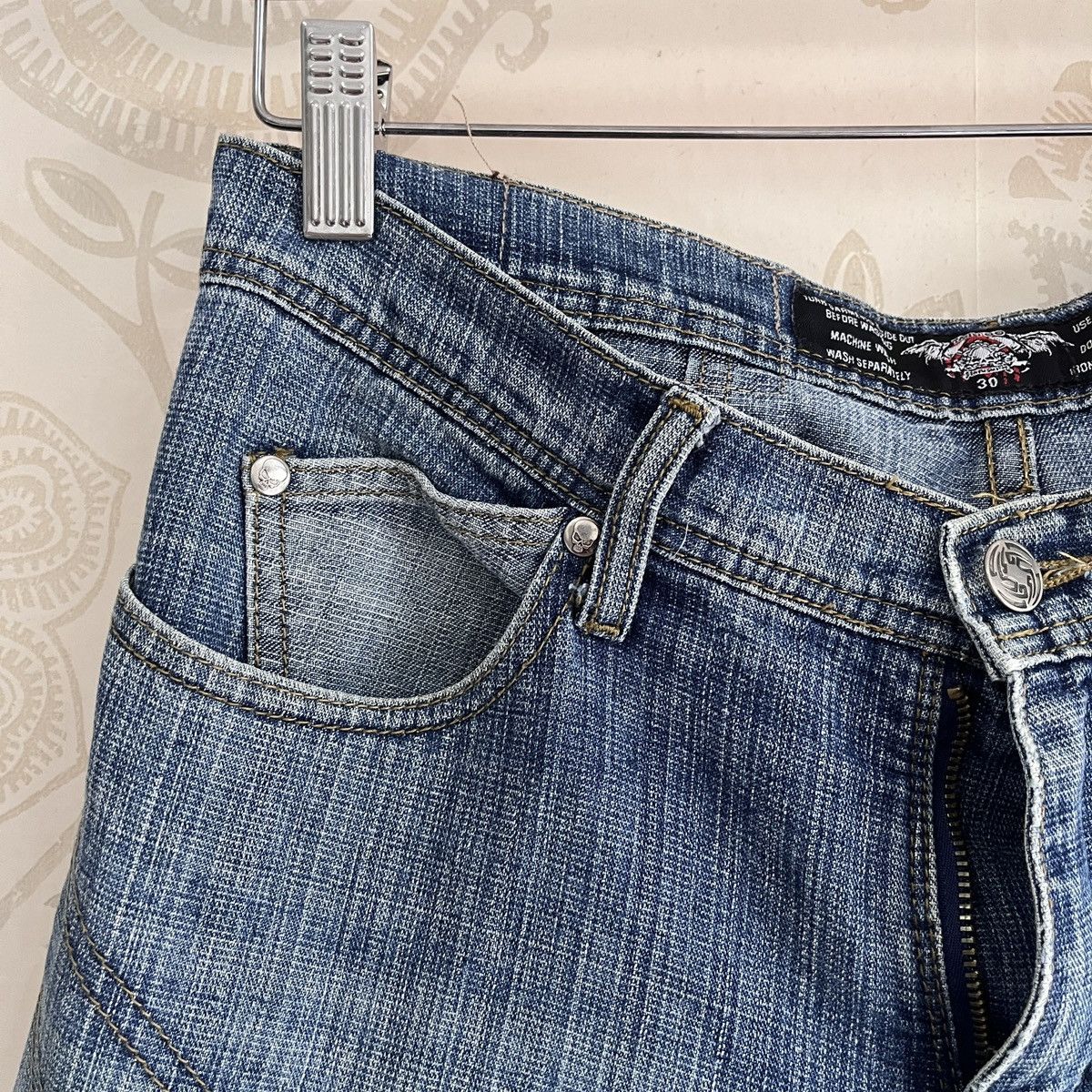 Vintage Vintage Biker Denim Tattoo Emroidery Patches Size US 30 / EU 46 - 4 Thumbnail