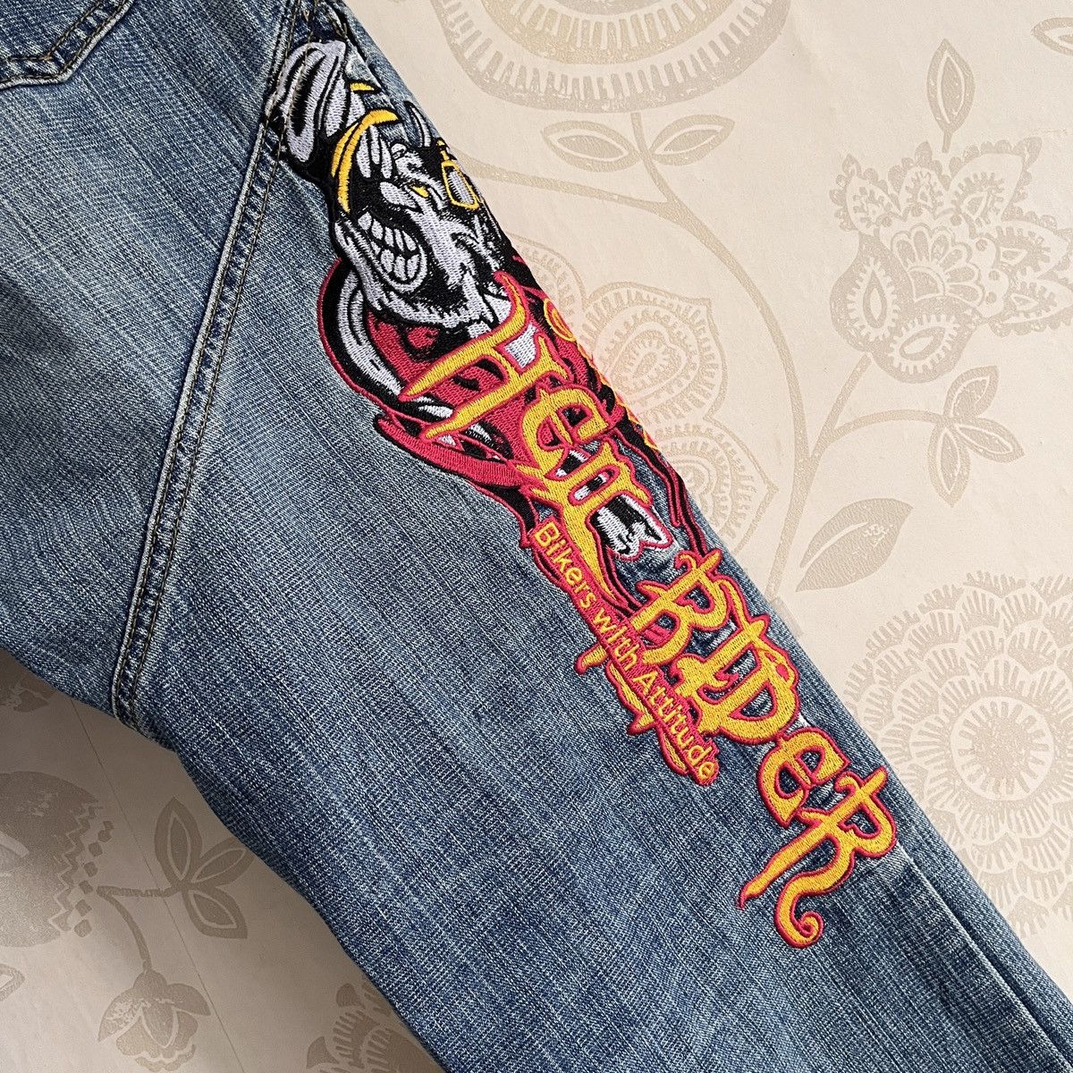 Vintage Vintage Biker Denim Tattoo Emroidery Patches Size US 30 / EU 46 - 12 Thumbnail