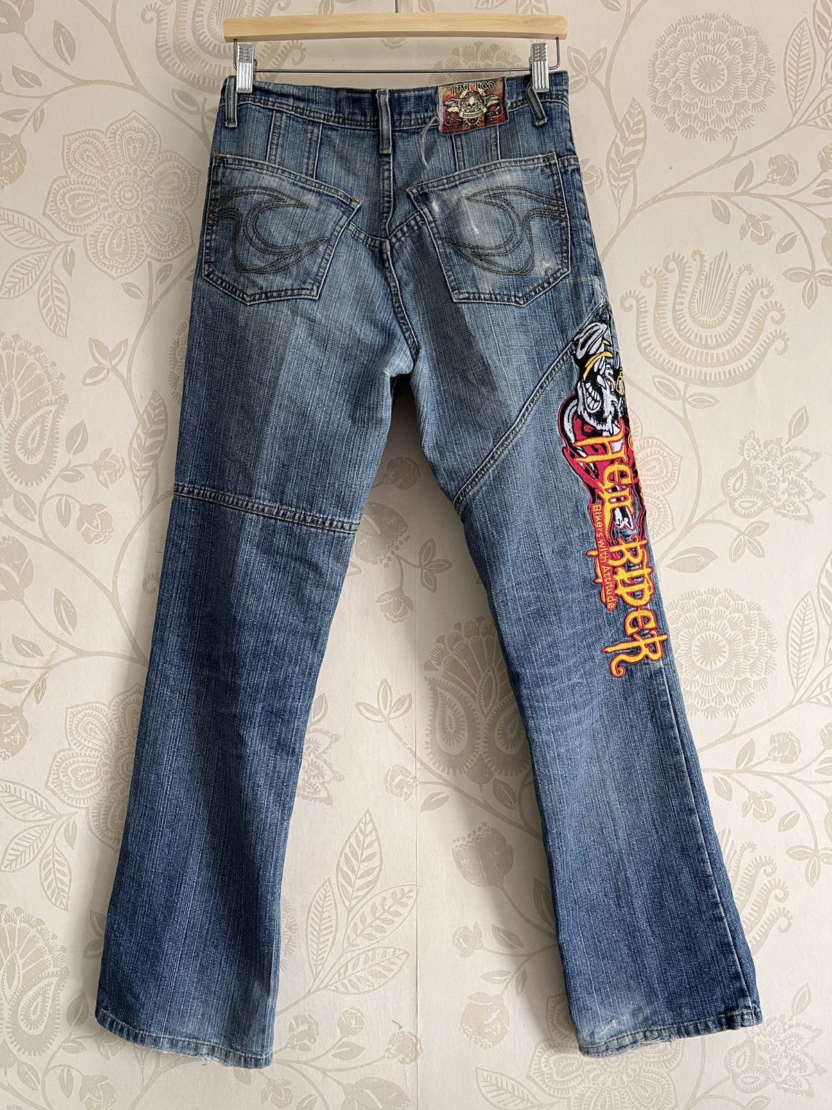 Vintage Vintage Biker Denim Tattoo Emroidery Patches Size US 30 / EU 46 - 22 Thumbnail
