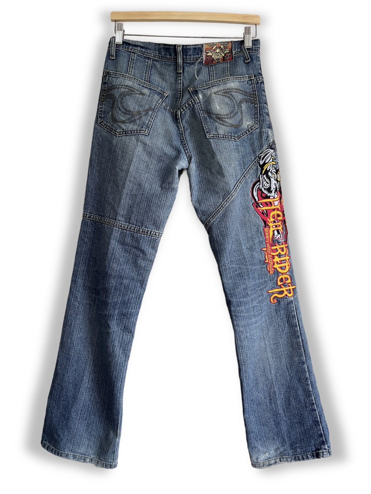 Vintage Vintage Biker Denim Tattoo Emroidery Patches Size US 30 / EU 46 - 1 Thumbnail