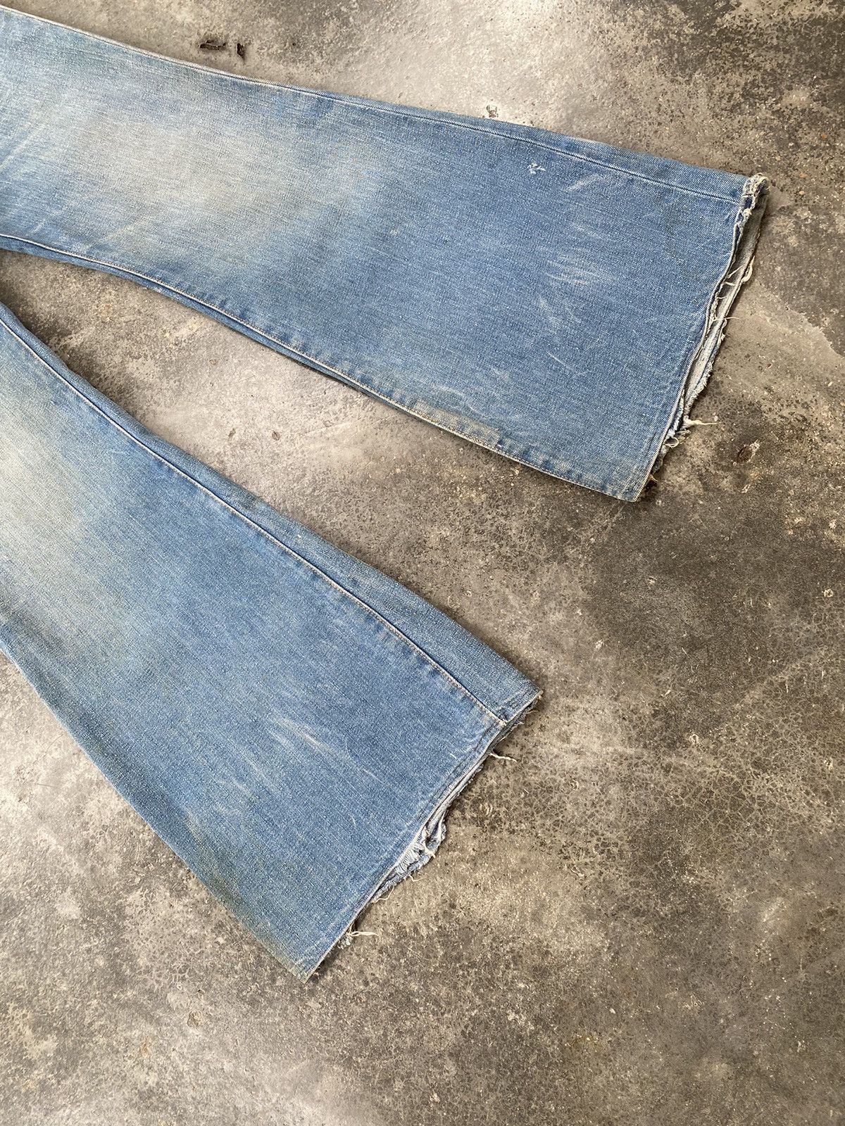 Vintage Vintage 70s X-West Canton Bottom Bell Distressed Denim Size US 31 - 4 Thumbnail