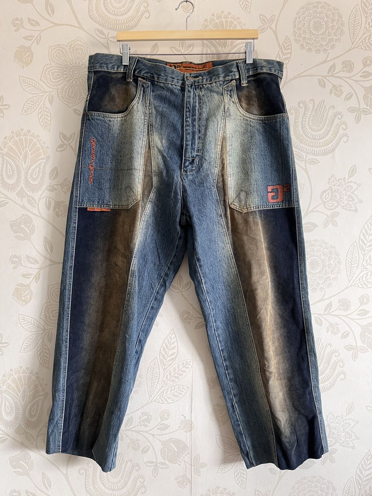 Genetic Denim × Vintage Hysteric Genetix Denim G2 Genee Baggy Streetwear Size US 40 / EU 56 - 19 Thumbnail