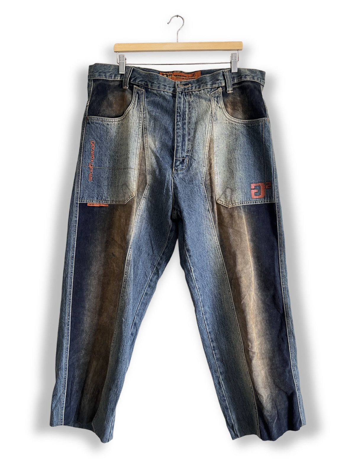 image of Genetic Denim x Vintage Genetix Denim G2 Genee Baggy Skategang Streetwear in Blue, Men's (Size 40)