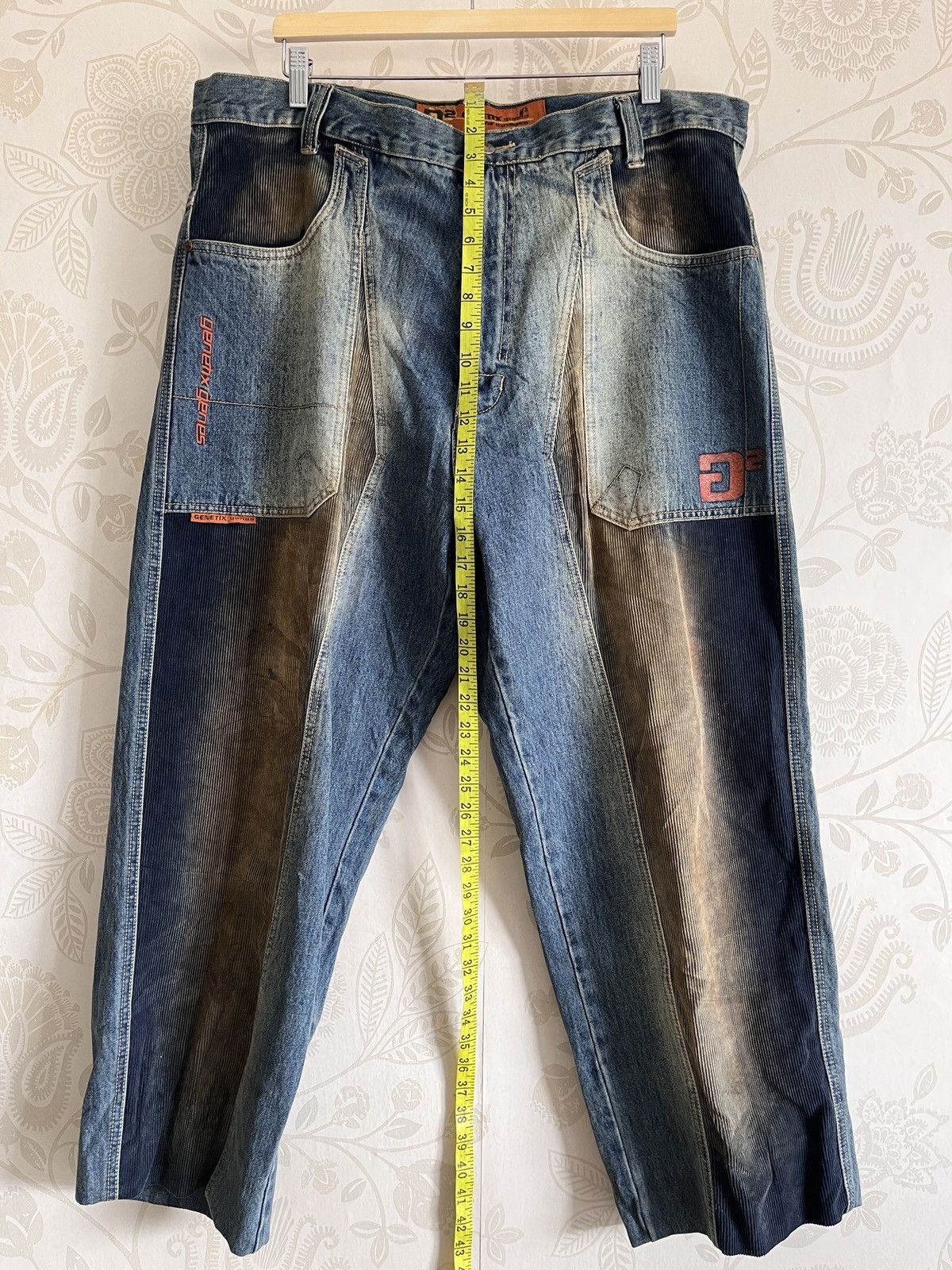 Genetic Denim × Vintage Hysteric Genetix Denim G2 Genee Baggy Streetwear Size US 40 / EU 56 - 2 Thumbnail