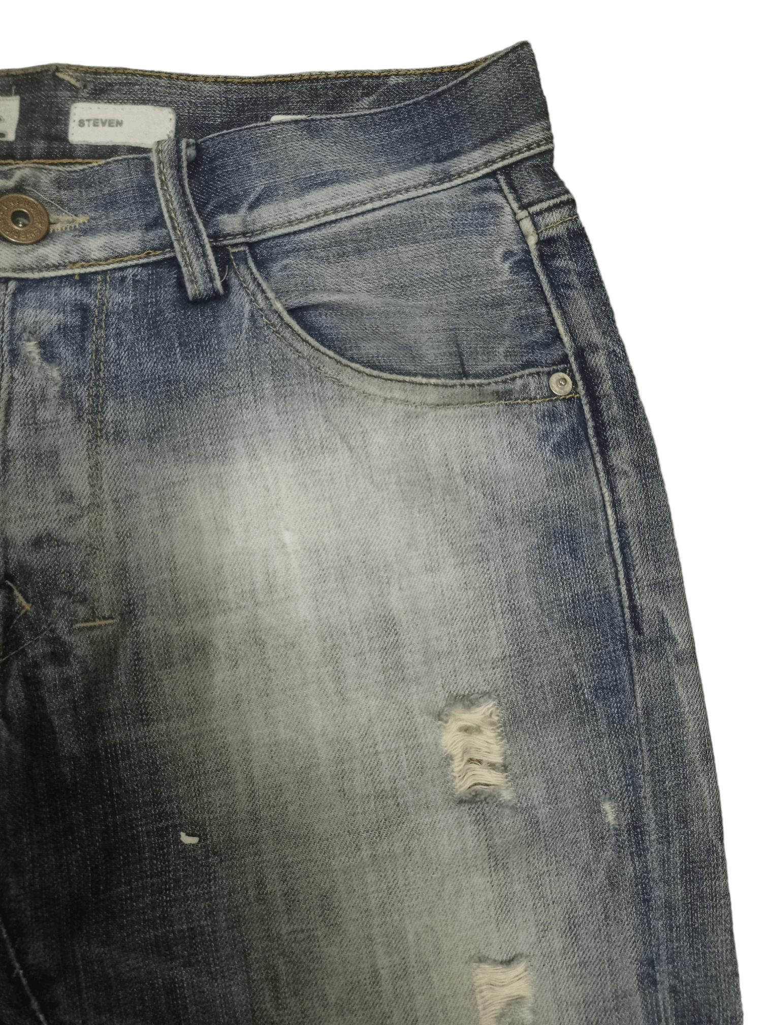 Energie Vintage Energie Button Fly Distressed Flare Jeans 30x32 Size US 30 / EU 46 - 8 Thumbnail