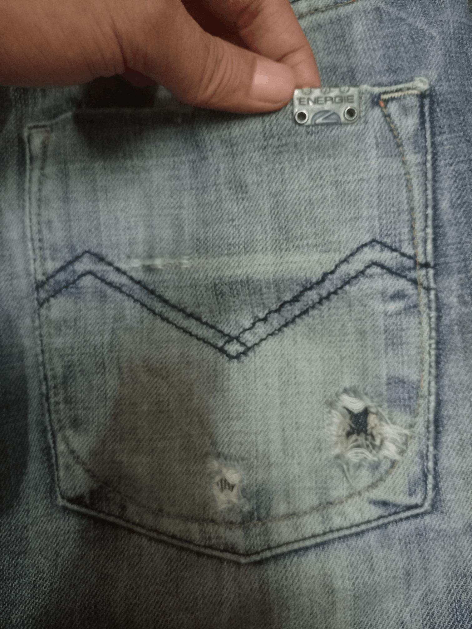 Energie Vintage Energie Button Fly Distressed Flare Jeans 30x32 Size US 30 / EU 46 - 11 Thumbnail