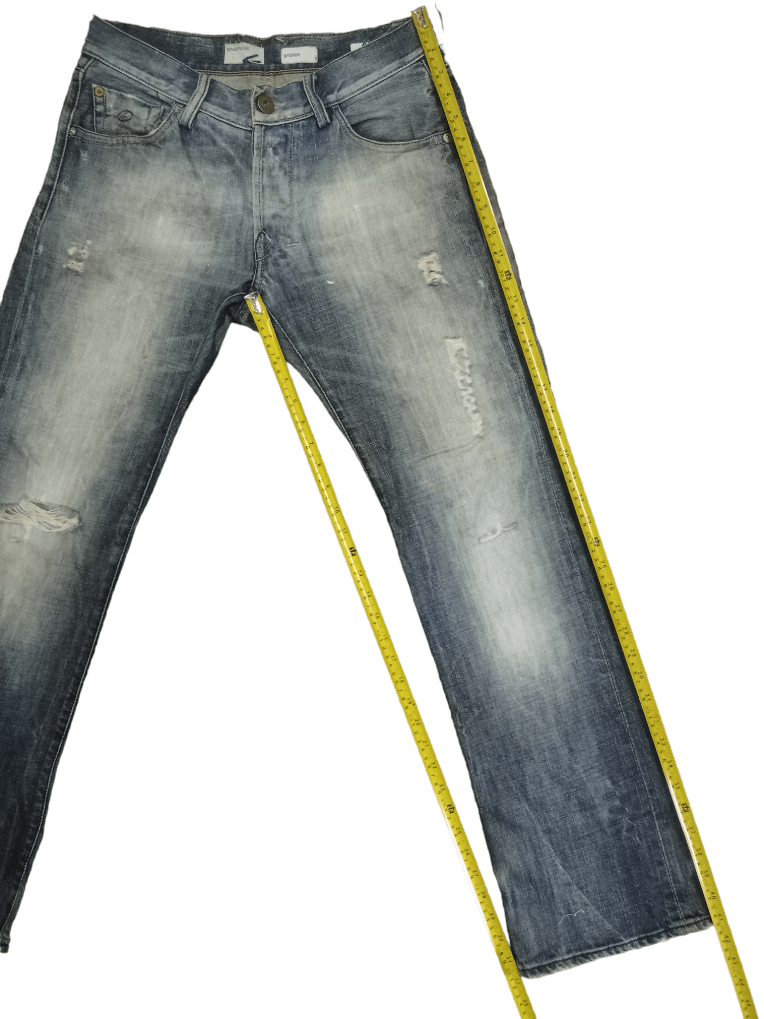 Energie Vintage Energie Button Fly Distressed Flare Jeans 30x32 Size US 30 / EU 46 - 13 Thumbnail