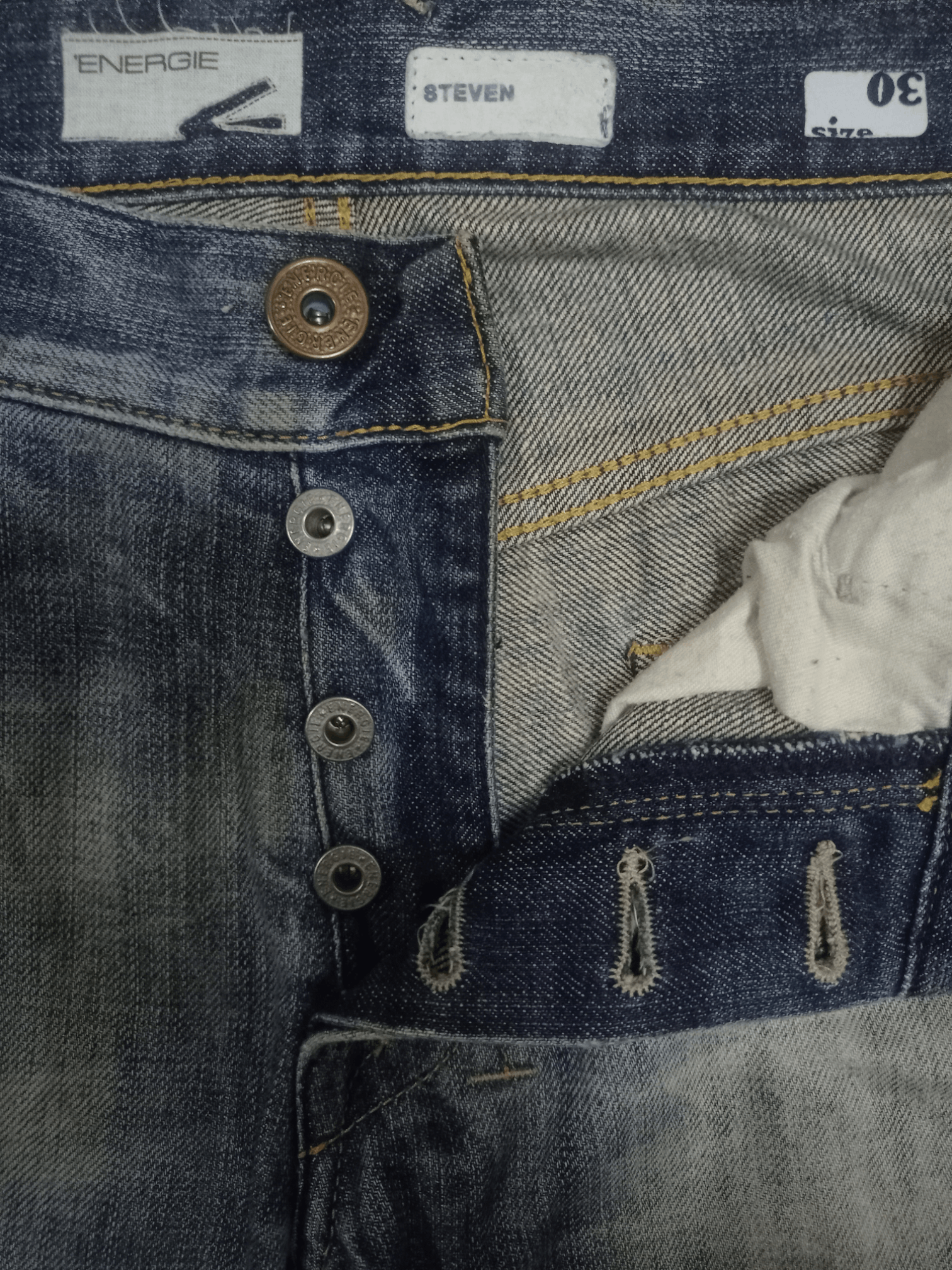 Energie Vintage Energie Button Fly Distressed Flare Jeans 30x32 Size US 30 / EU 46 - 6 Thumbnail
