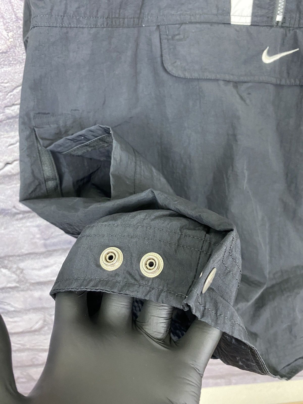 Other Vintage nylon anorak Nike swoosh logo y2k jacket hooded USA Size US XL / EU 56 / 4 - 4 Thumbnail