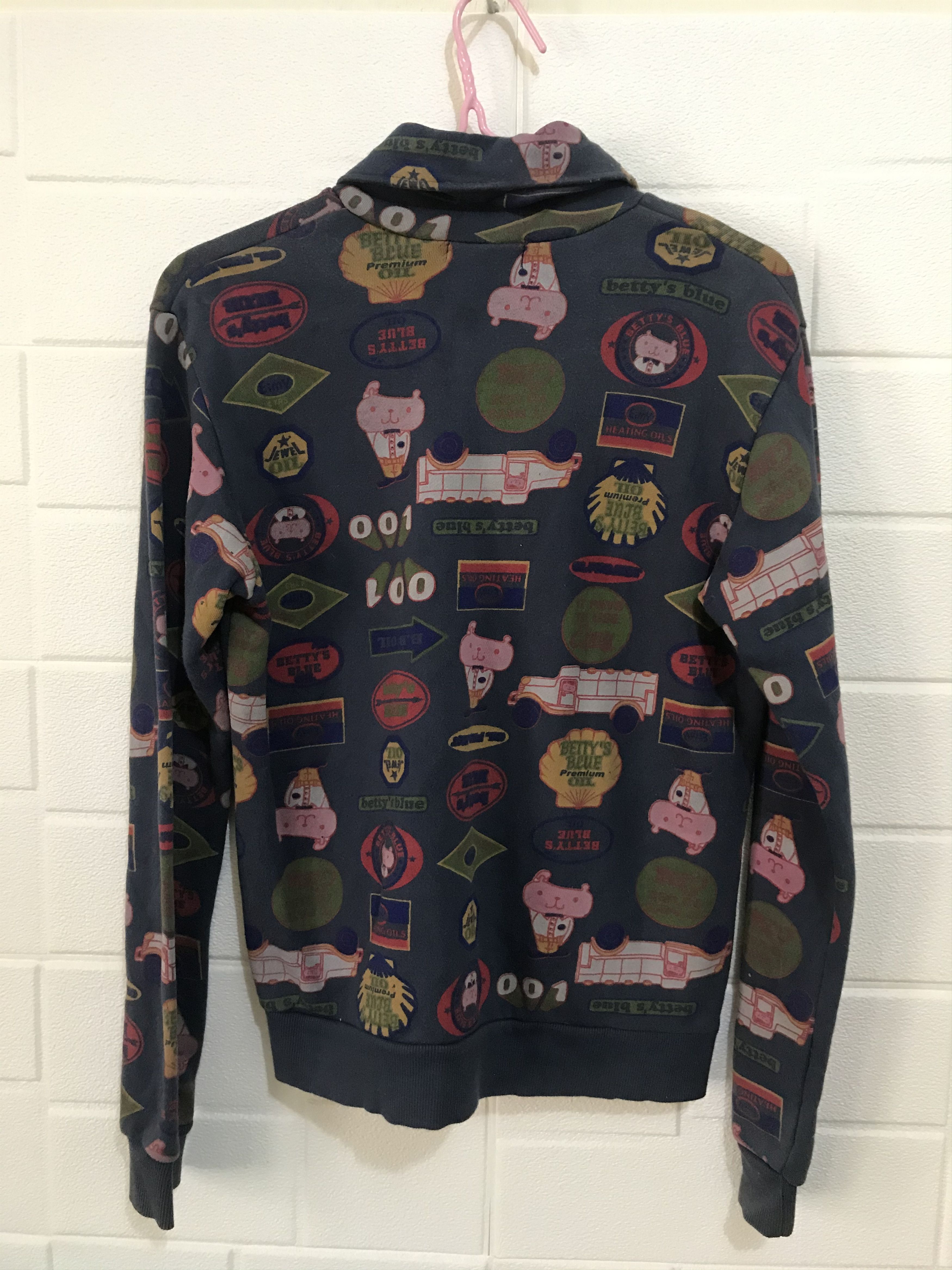 Betty's Blue Shinji Abe Zip up Sweater