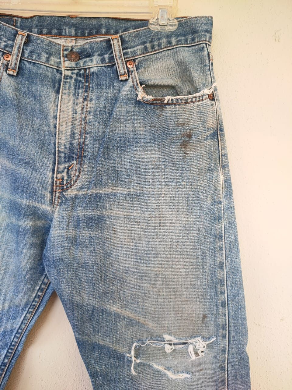 Levi's Vintage Levi's 505 Distressed Denim Pant Size US 33 - 3 Thumbnail