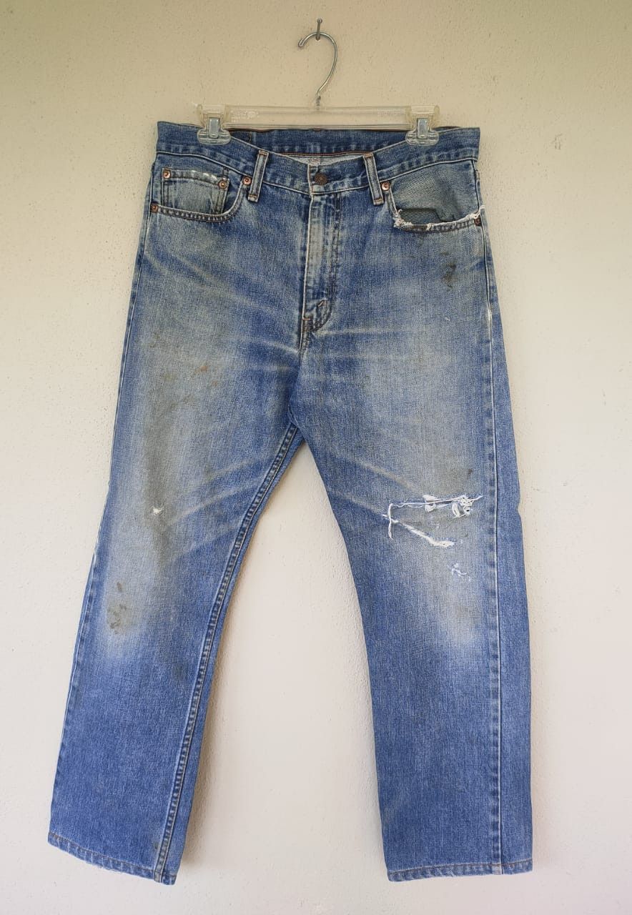 Levi's Vintage Levi's 505 Distressed Denim Pant Size US 33 - 1 Thumbnail