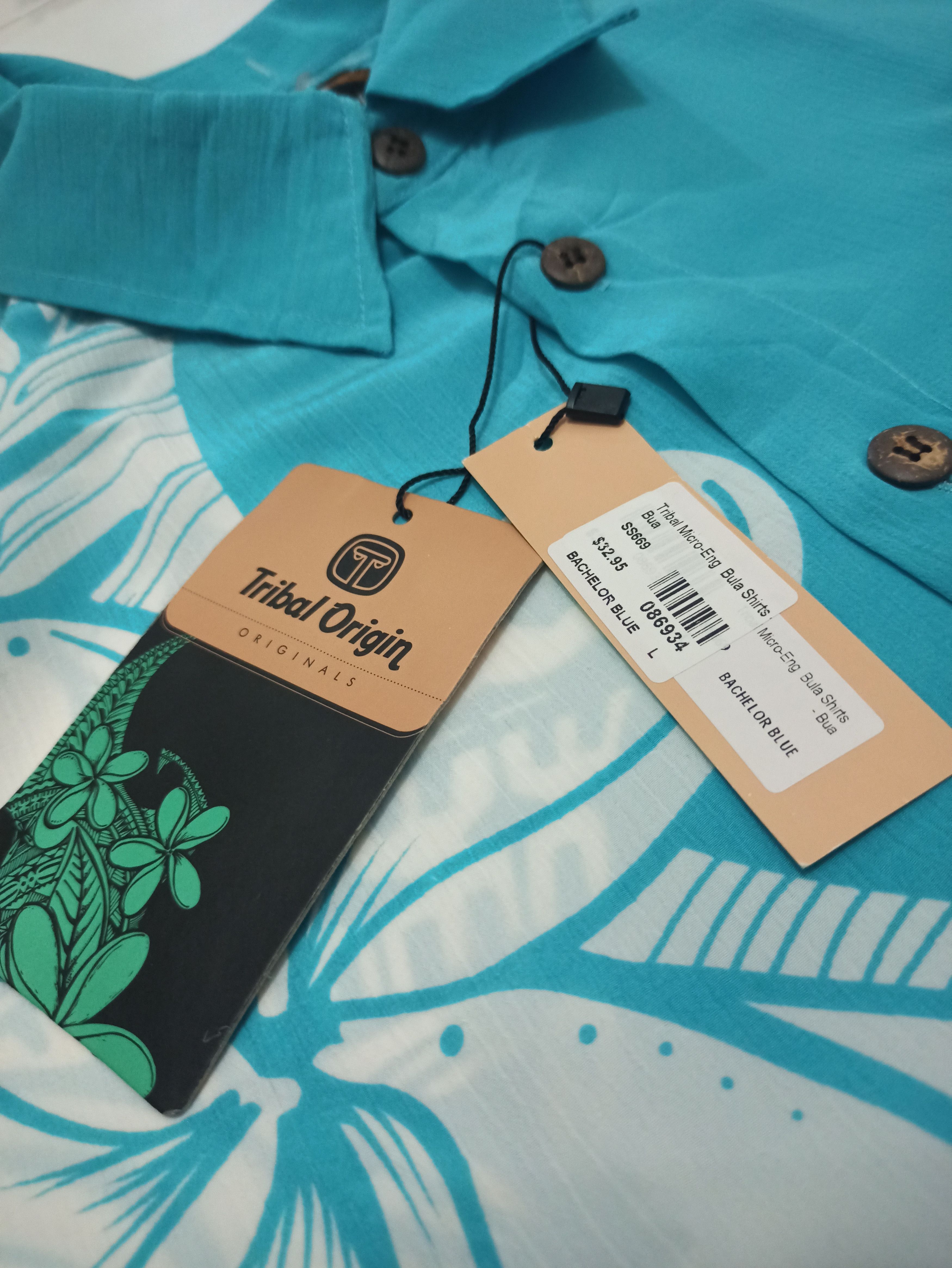 Other Deadstock! NWT! Tribal Origin Leaf Hawaiian Aloha Shirt Size US L / EU 52-54 / 3 - 5 Thumbnail