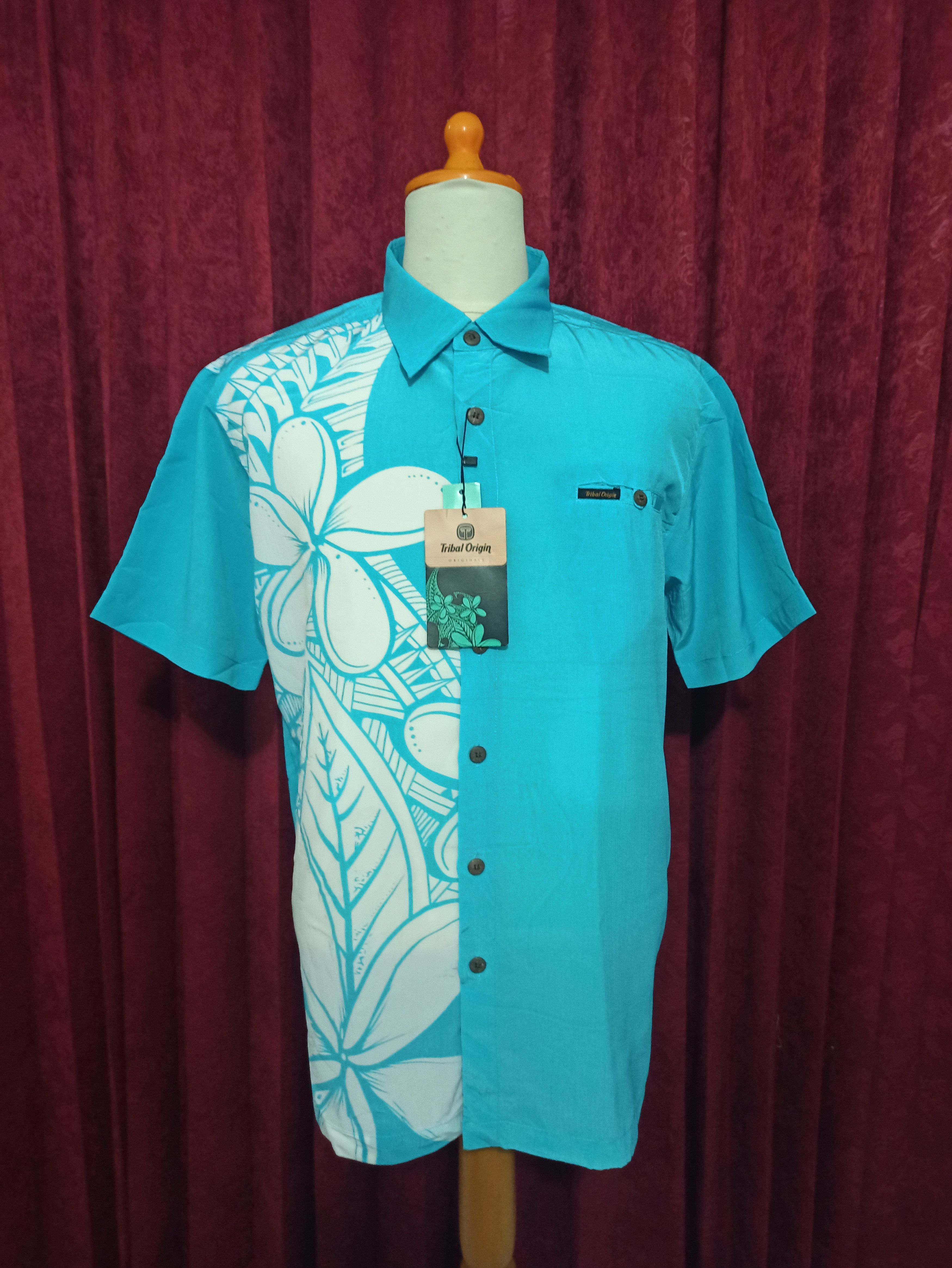 Other Deadstock! NWT! Tribal Origin Leaf Hawaiian Aloha Shirt Size US L / EU 52-54 / 3 - 4 Thumbnail