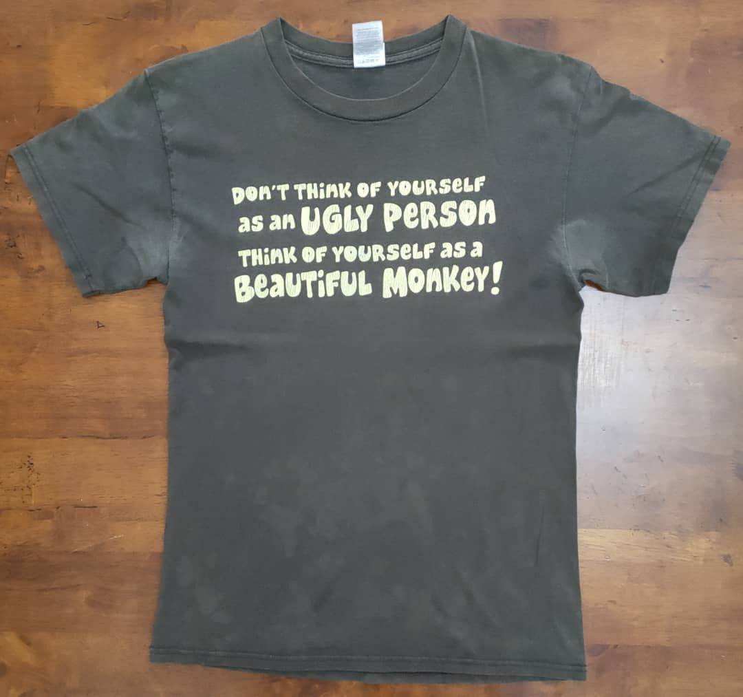 image of Vintage Worn Humor T in Black, Men's (Size Small)