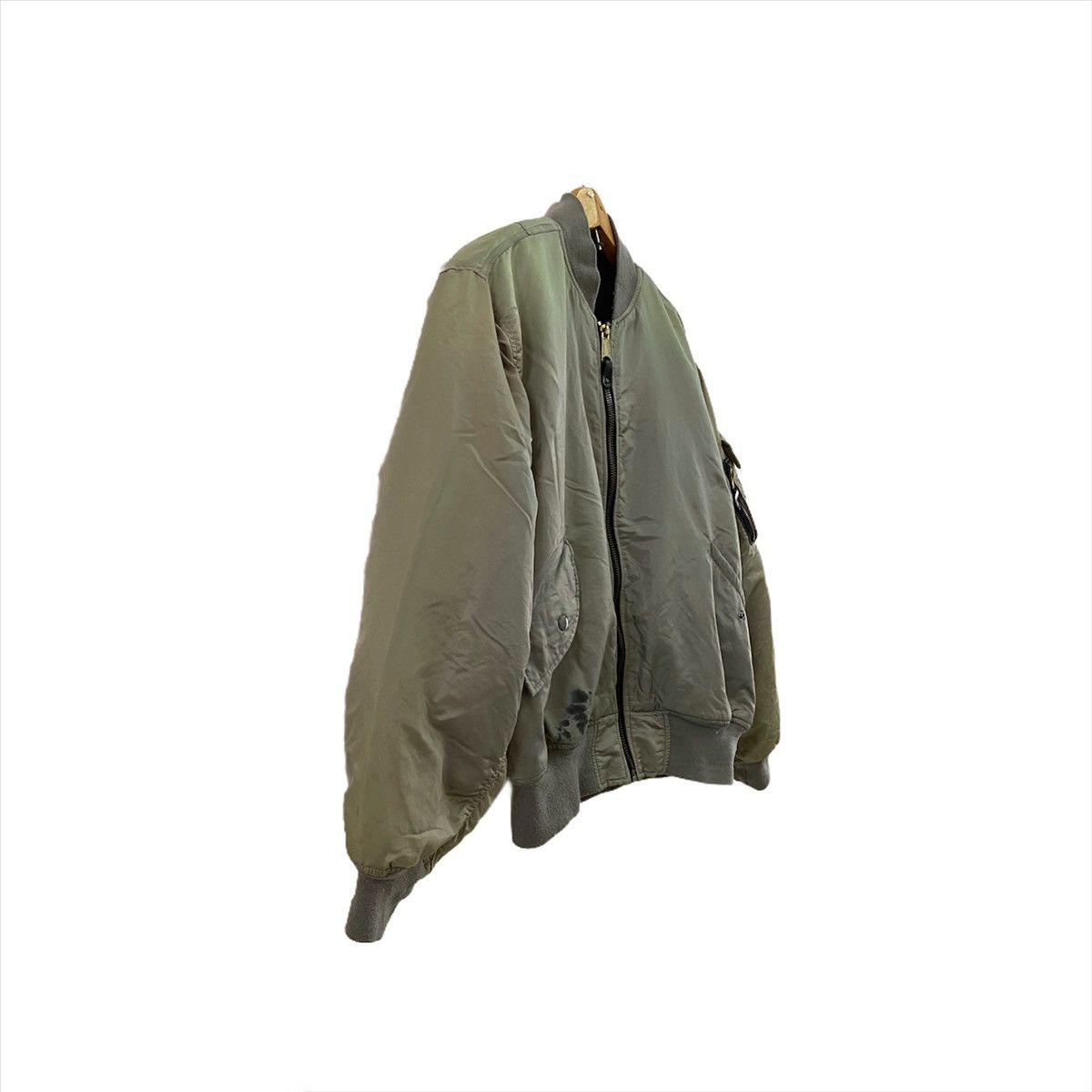 FADDED VINTAGE BOMBER JACKET DISTRESSED SILVER
