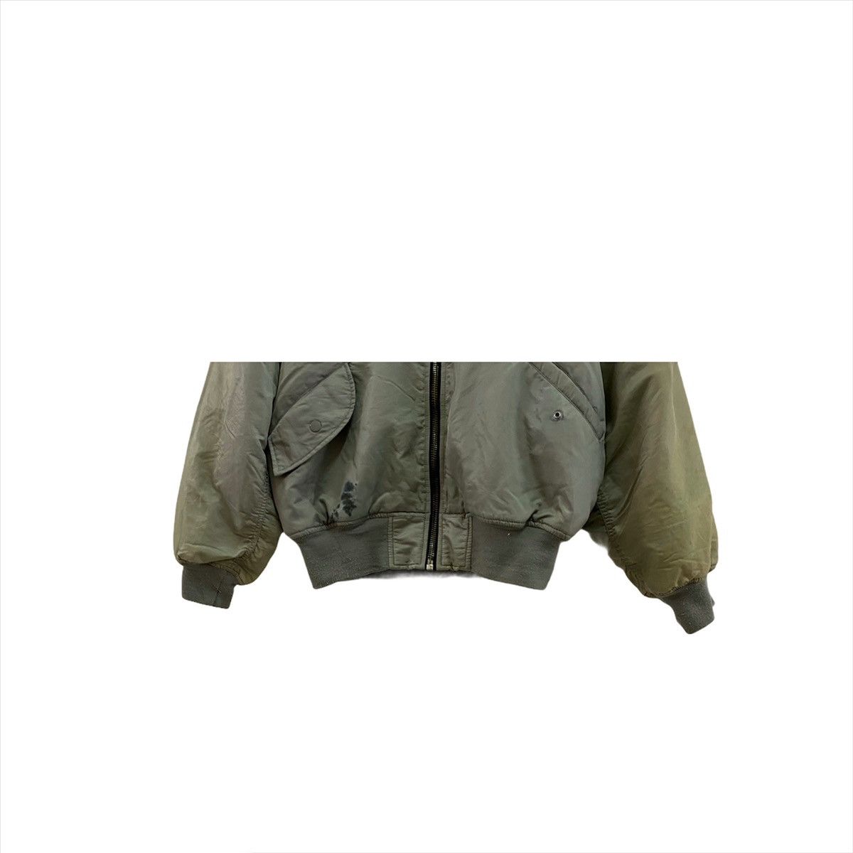 FADDED VINTAGE BOMBER JACKET DISTRESSED SILVER