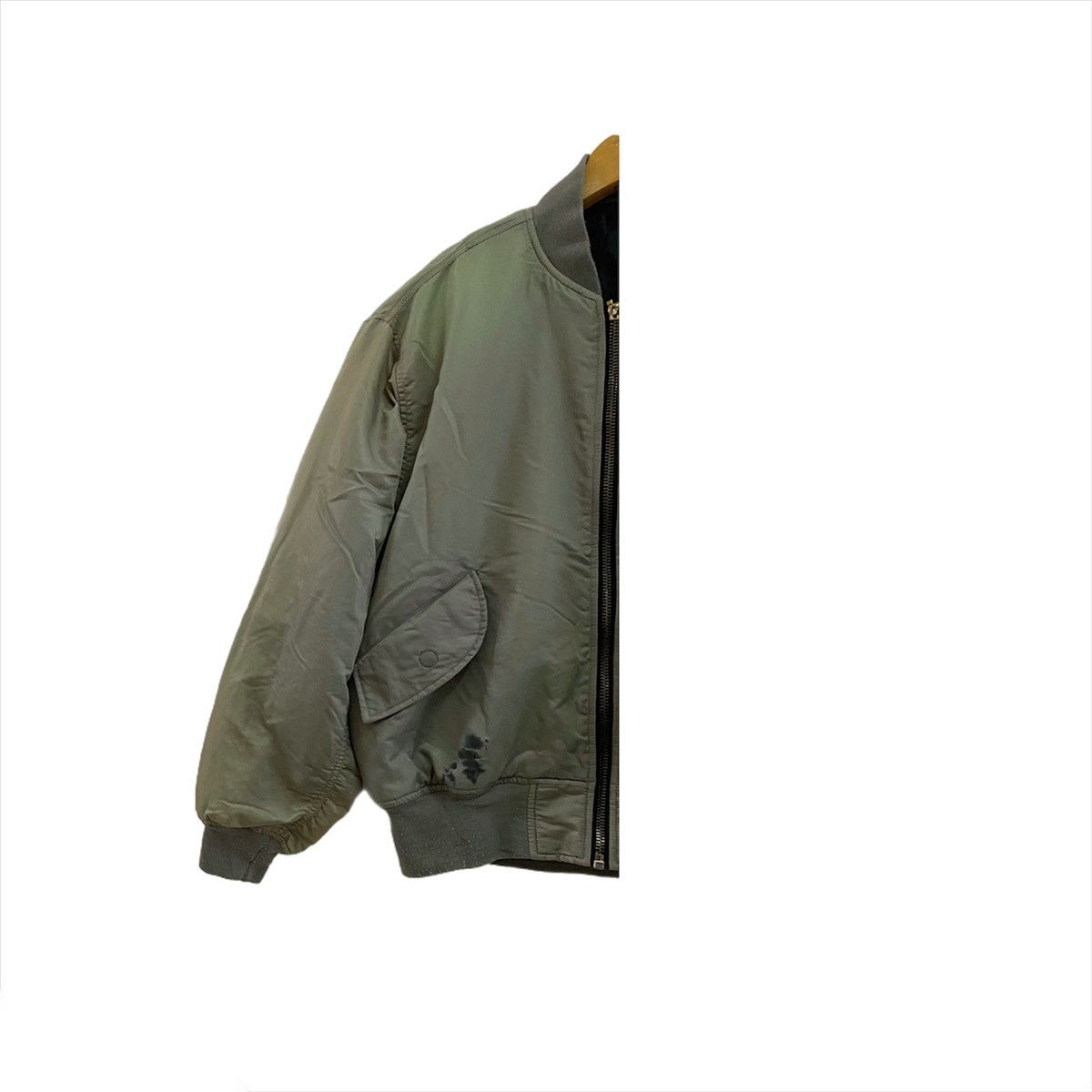 FADDED VINTAGE BOMBER JACKET DISTRESSED SILVER