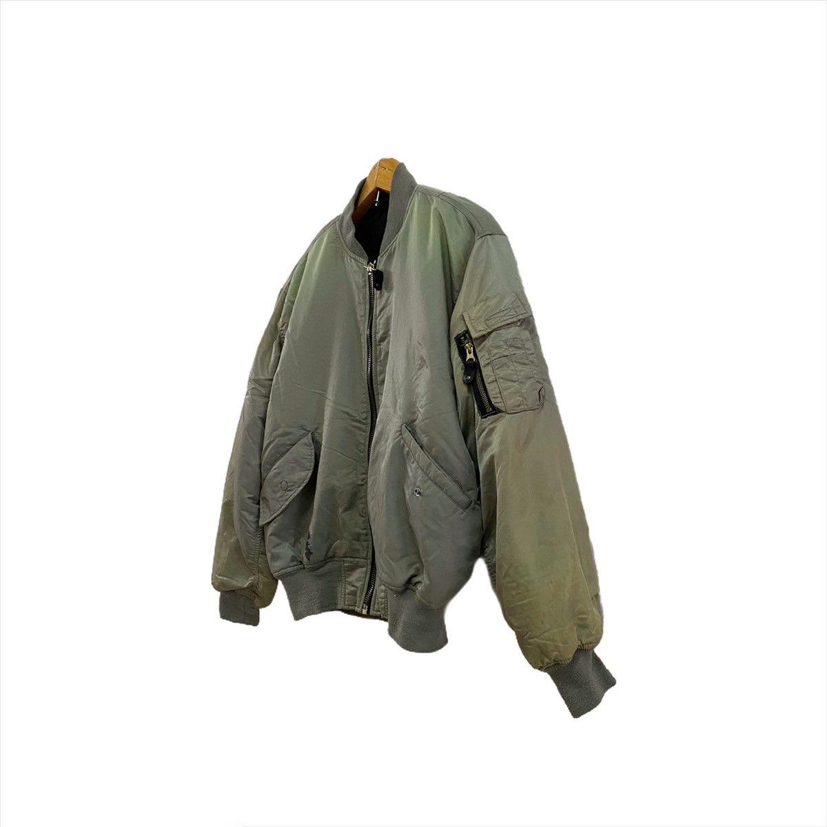 FADDED VINTAGE BOMBER JACKET DISTRESSED SILVER