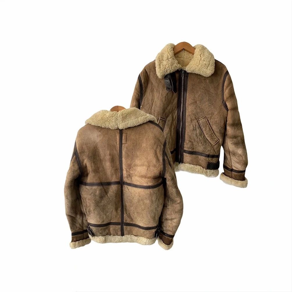 Vintage VINTAGE B3 DISTRESSED MILITARY US ARMY AIR FORCE SHEEP SKIN Size US M / EU 48-50 / 2 - 1 Thumbnail