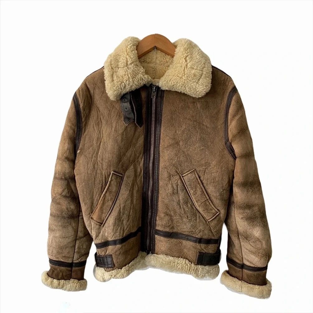 Vintage VINTAGE B3 DISTRESSED MILITARY US ARMY AIR FORCE SHEEP SKIN Size US M / EU 48-50 / 2 - 2 Thumbnail