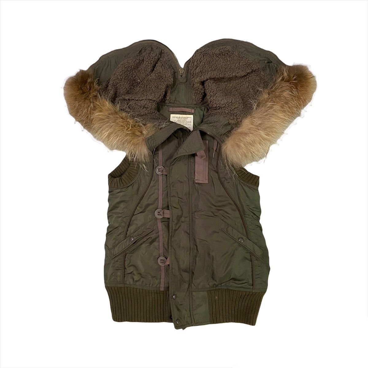 Japanese Brand × Vintage VINTAGE MILITARY WORKSHIRT RIDERS HOODIE VEST Size US S / EU 44-46 / 1 - 1 Thumbnail