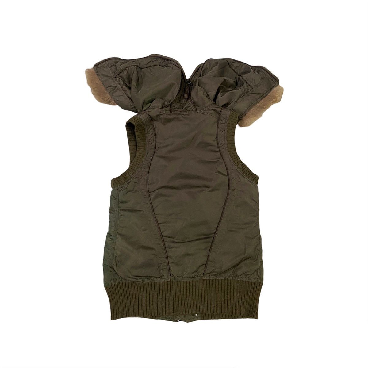 Japanese Brand × Vintage VINTAGE MILITARY WORKSHIRT RIDERS HOODIE VEST Size US S / EU 44-46 / 1 - 2 Thumbnail