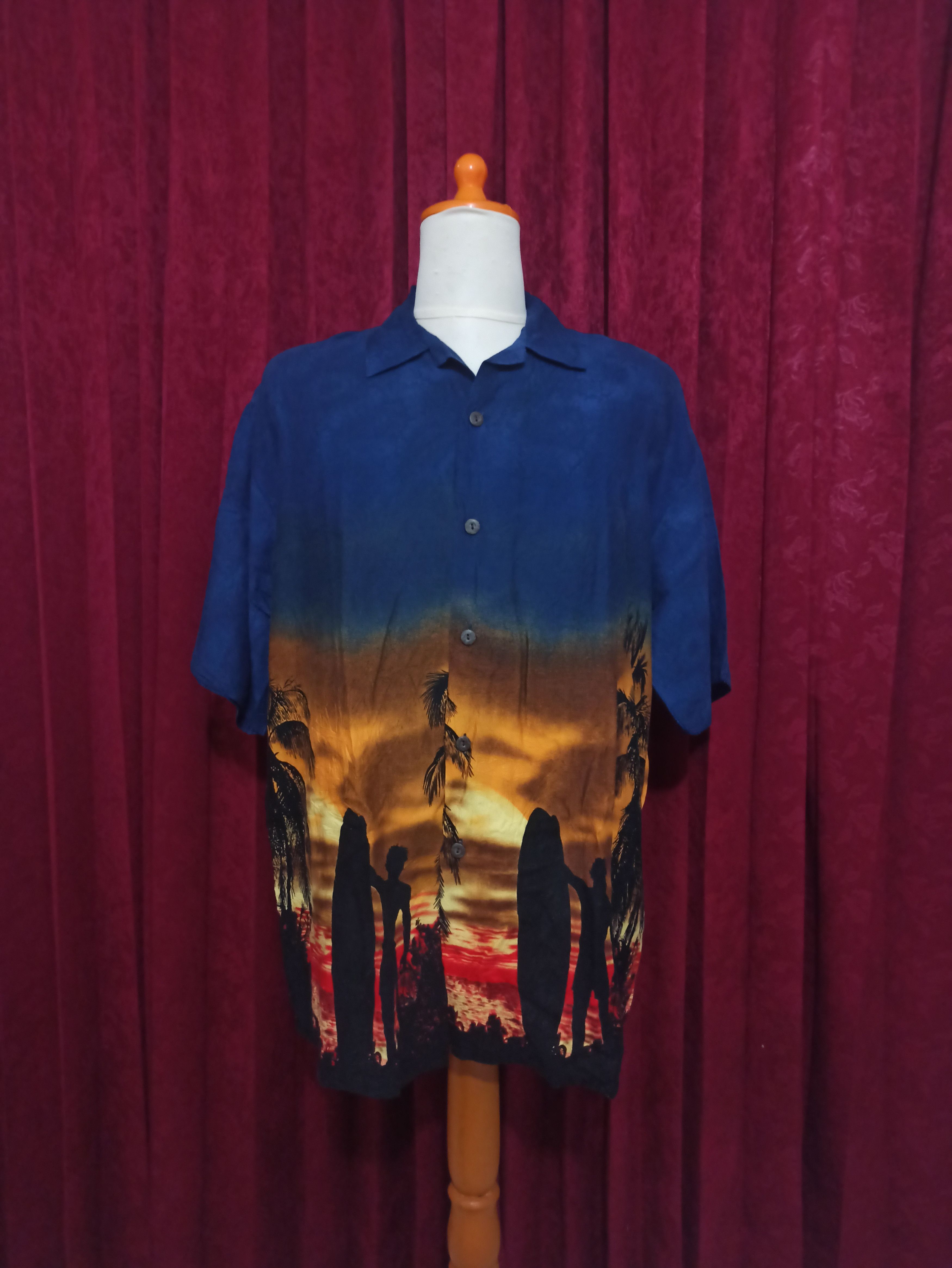 Ocean Current Vintage Ocean Current Surfer Boys Rayon Hawaiian Shirt Size US XL / EU 56 / 4 - 6 Thumbnail