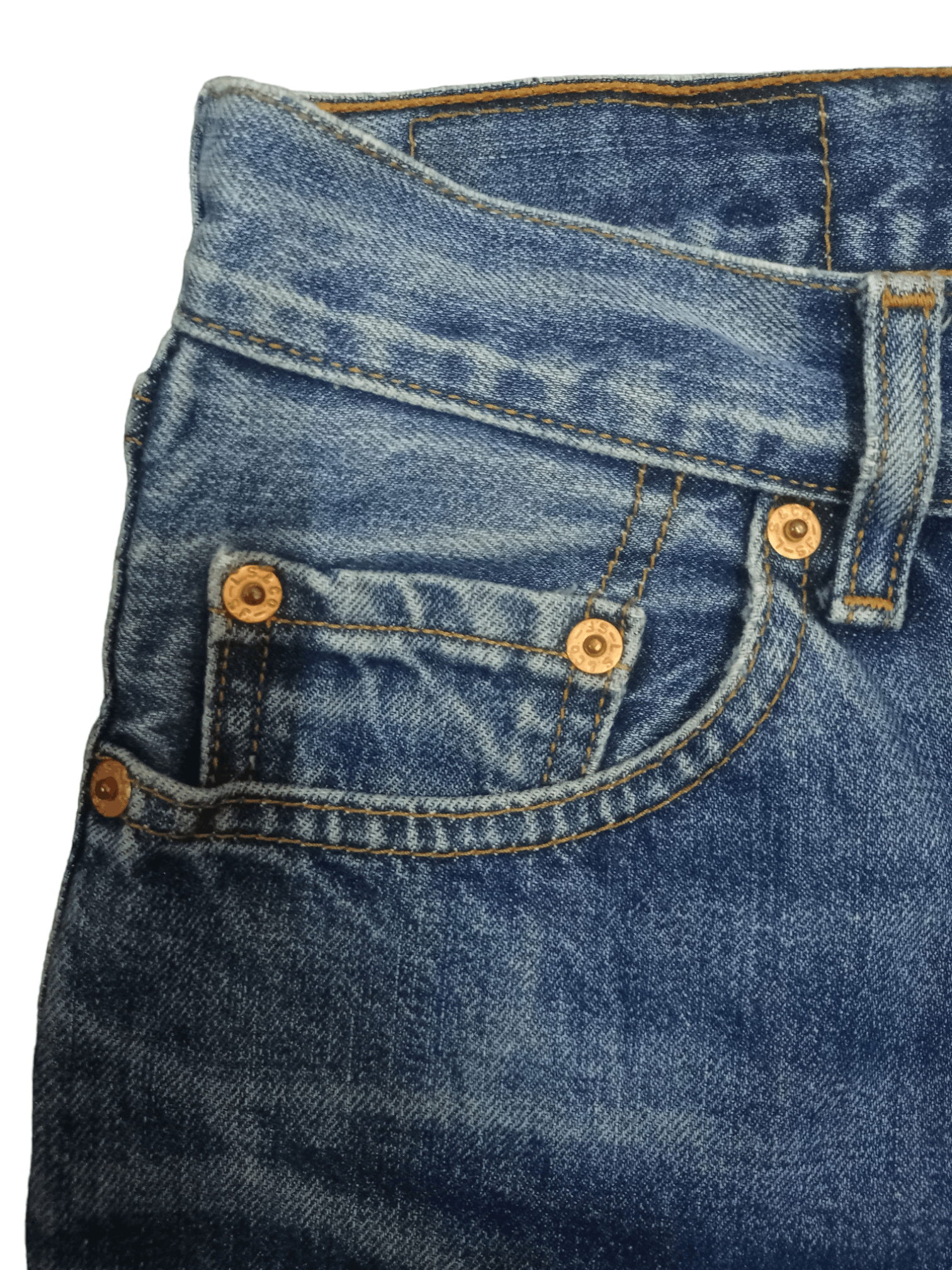 Levi's Vintage 90s Levis 557 Blue Wash Distressed Jeans 24x26 Size 24" / US 00 / IT 34 - 6 Thumbnail